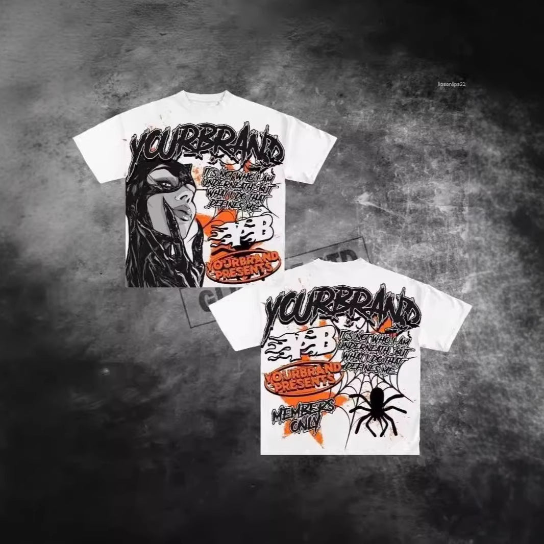 Y2K Streetwear Graphic Men's Clothing Mixed Emotion T Shirts for Men